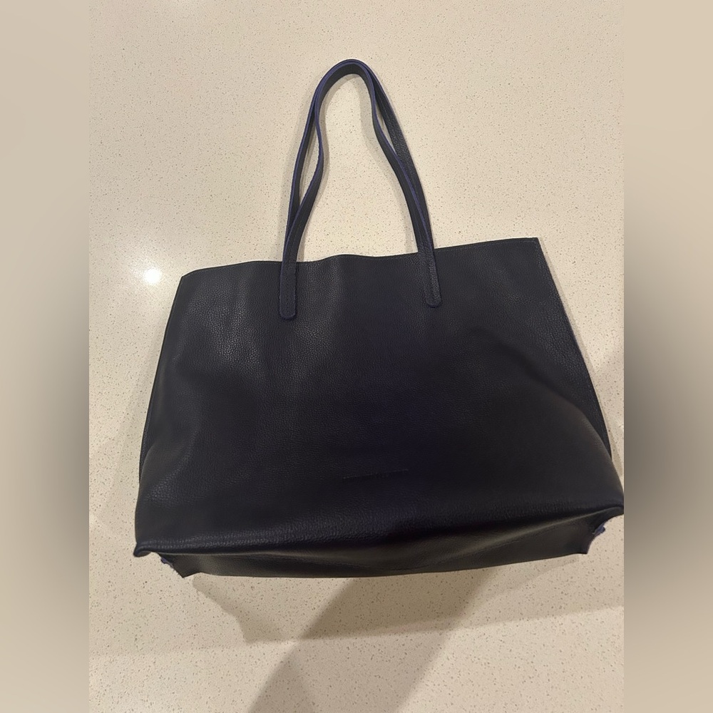 Portland Leather Goods August Tote Large Cobalt Pebbled Leather